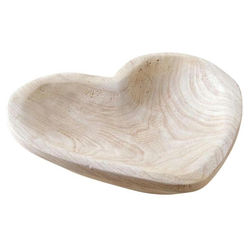 - Plateau coeur en paulownia 26 cm