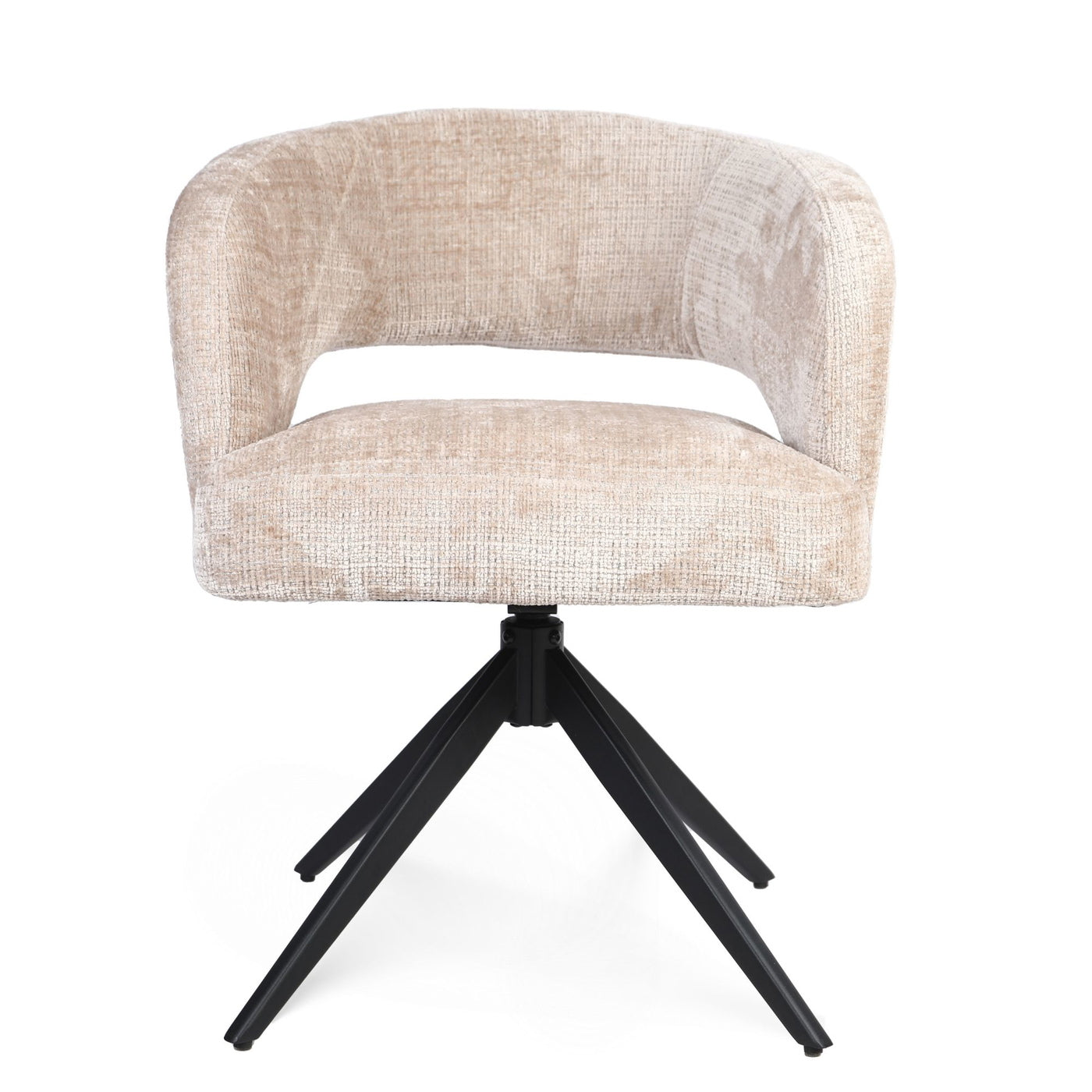 Starfurn Eetkamerstoel Demi - Beige/Zwart - Set van 2