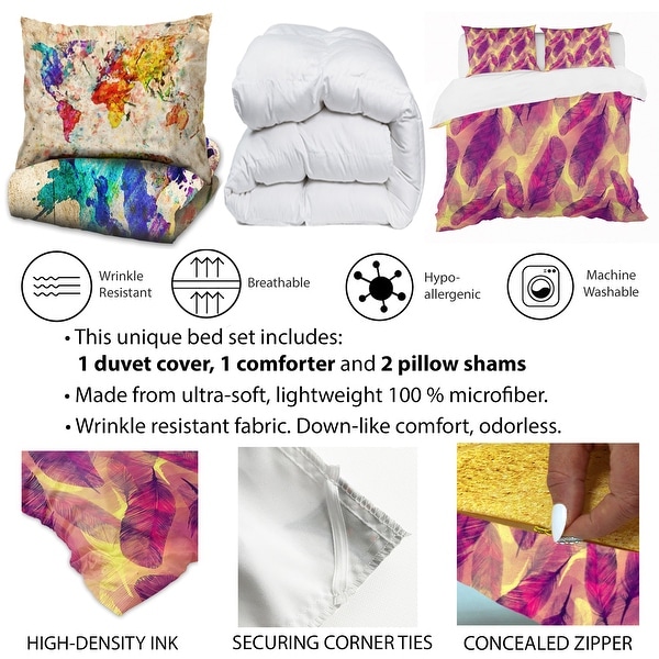 Designart 'Autumn Bouquet With Redbreasts Sunflowers Cotton' Traditional Duvet Cover Comforter Set