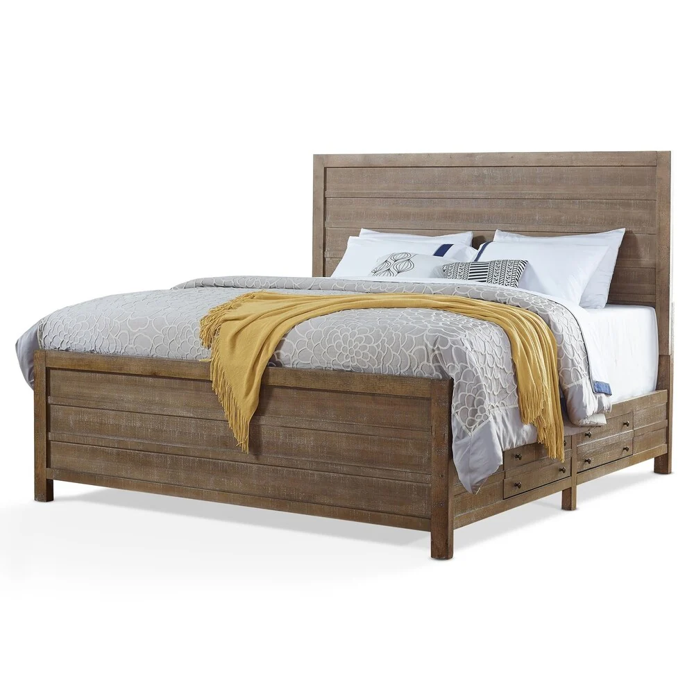 Steve Silver Seville Smokey Caramel Storage 4-Piece Bedroom Set