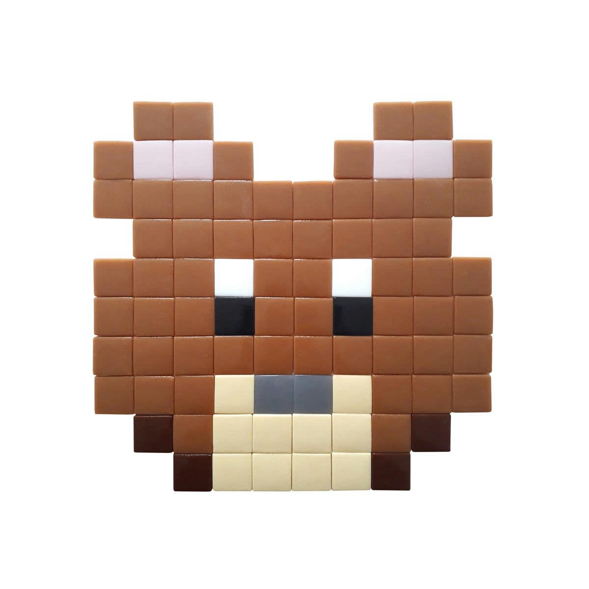 OURSON - Mosaïque adhésive en verre marron clair