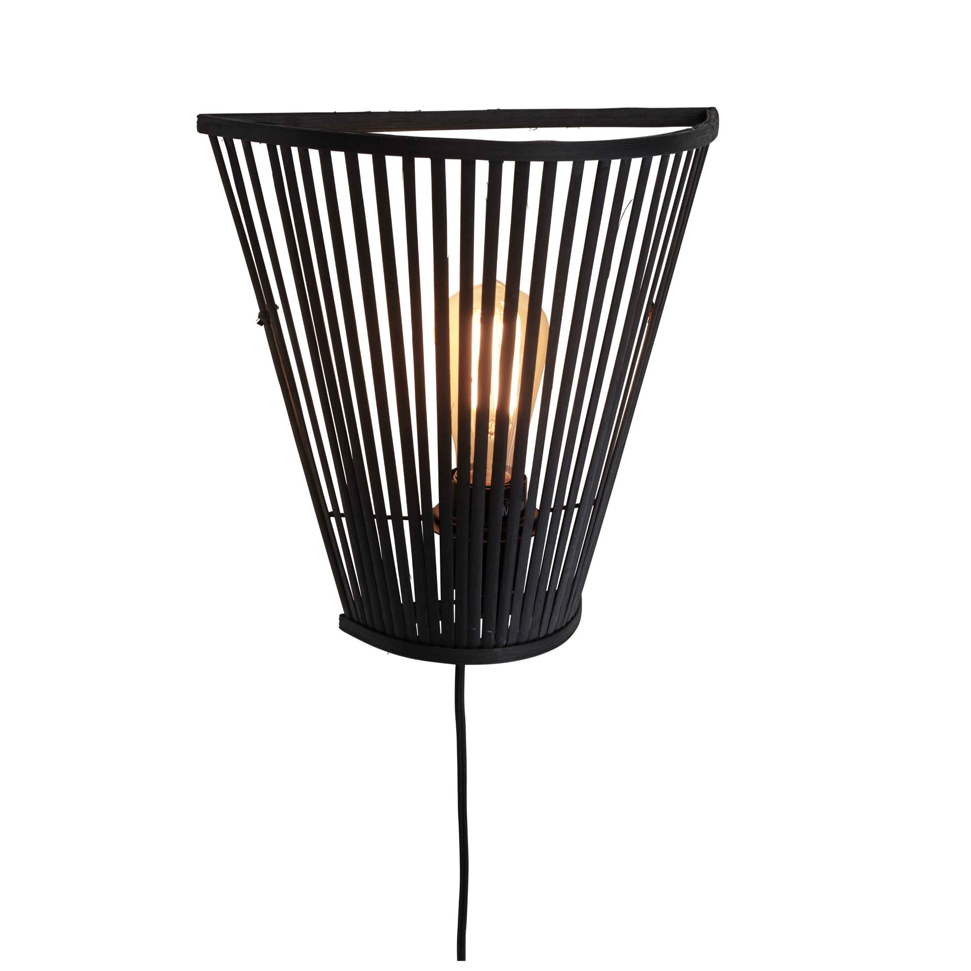 GOOD&MOJO wandlamp Merapi - zwart - 30x15x30cm