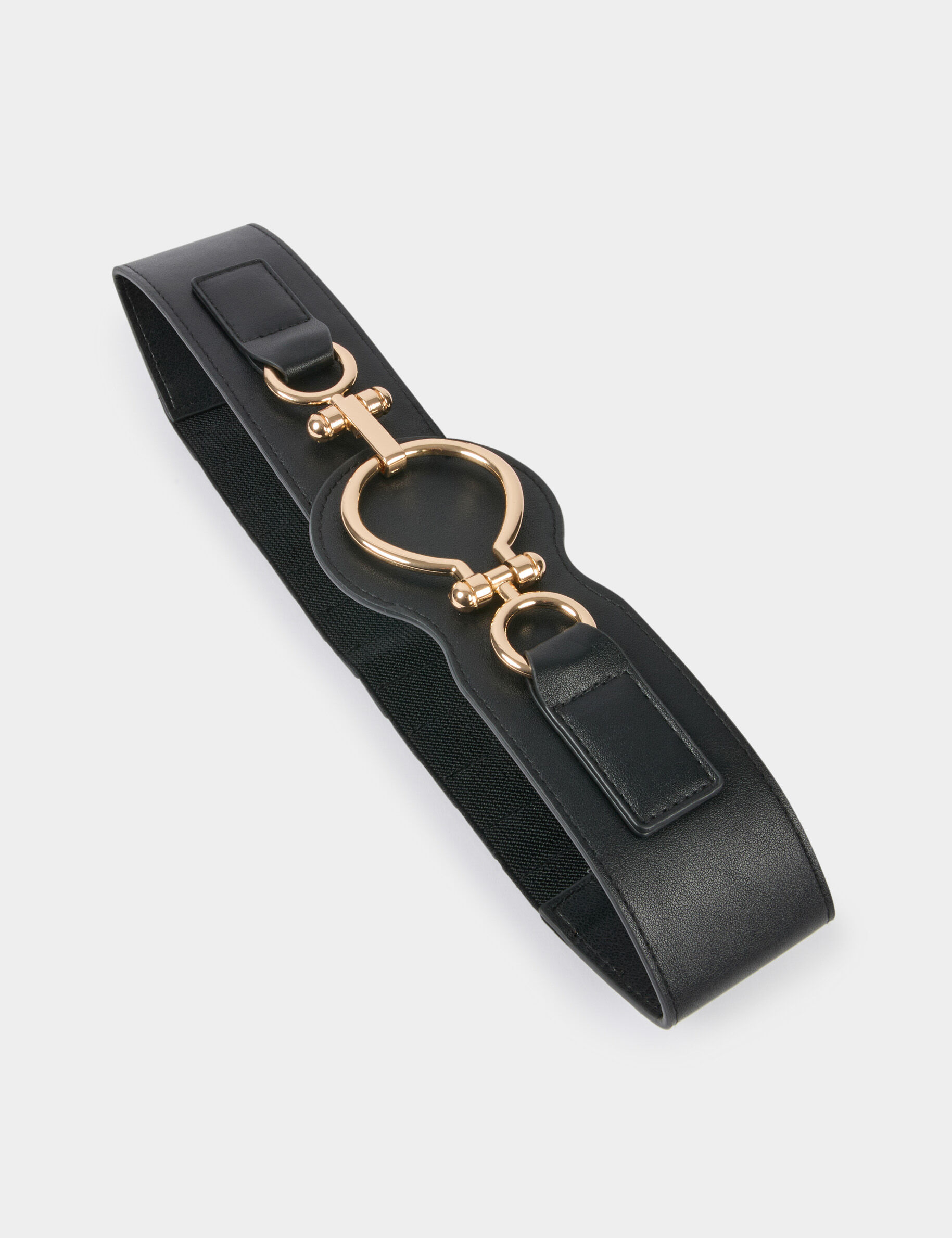 Wide Elasticated Belt Black Women