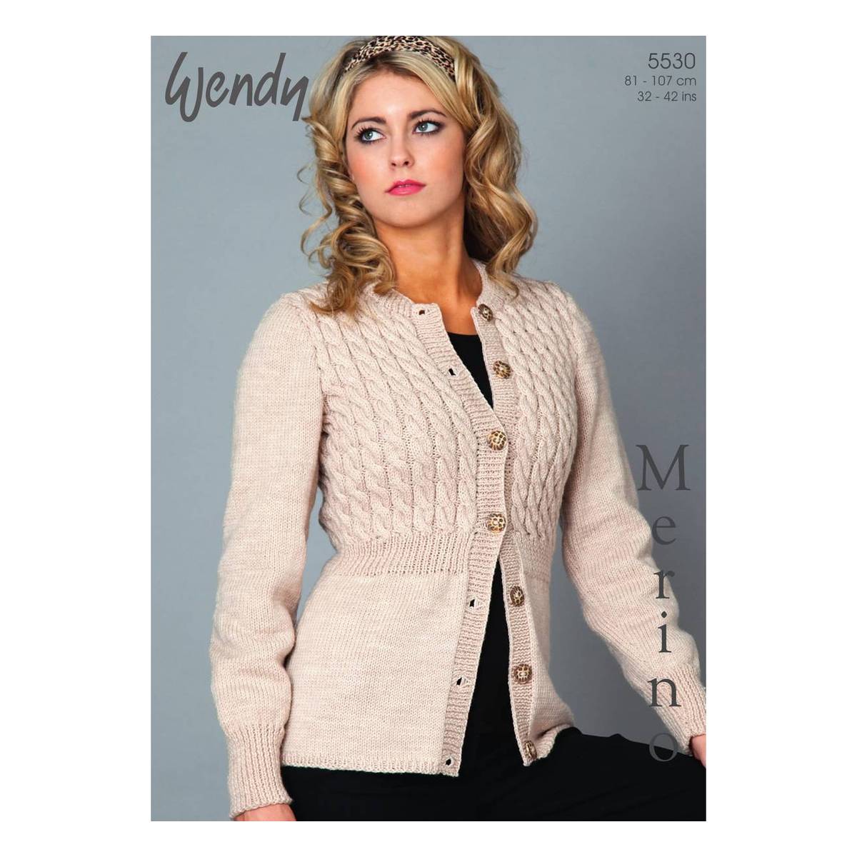 Wendy Merino DK Fitted Cardigan Digital Pattern 5530