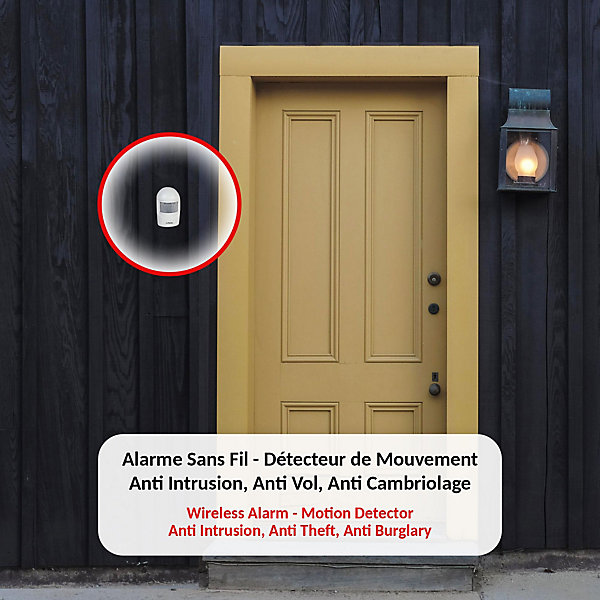 Alarme FISHTEC Détecteur de Présence - Carillon - 90 dB