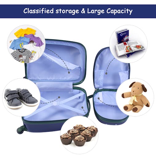 NNECW 2 Pieces Kids Carry On Luggage Set with Spinner Wheels