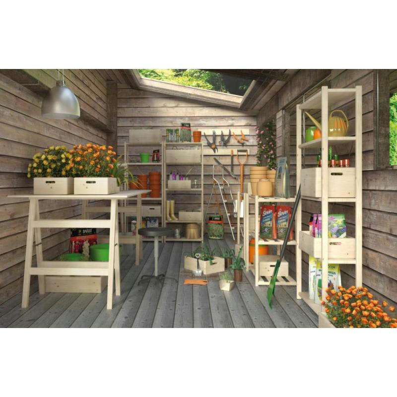 - Caisse en bois brut de rangement 40 x 30 x 8 cm