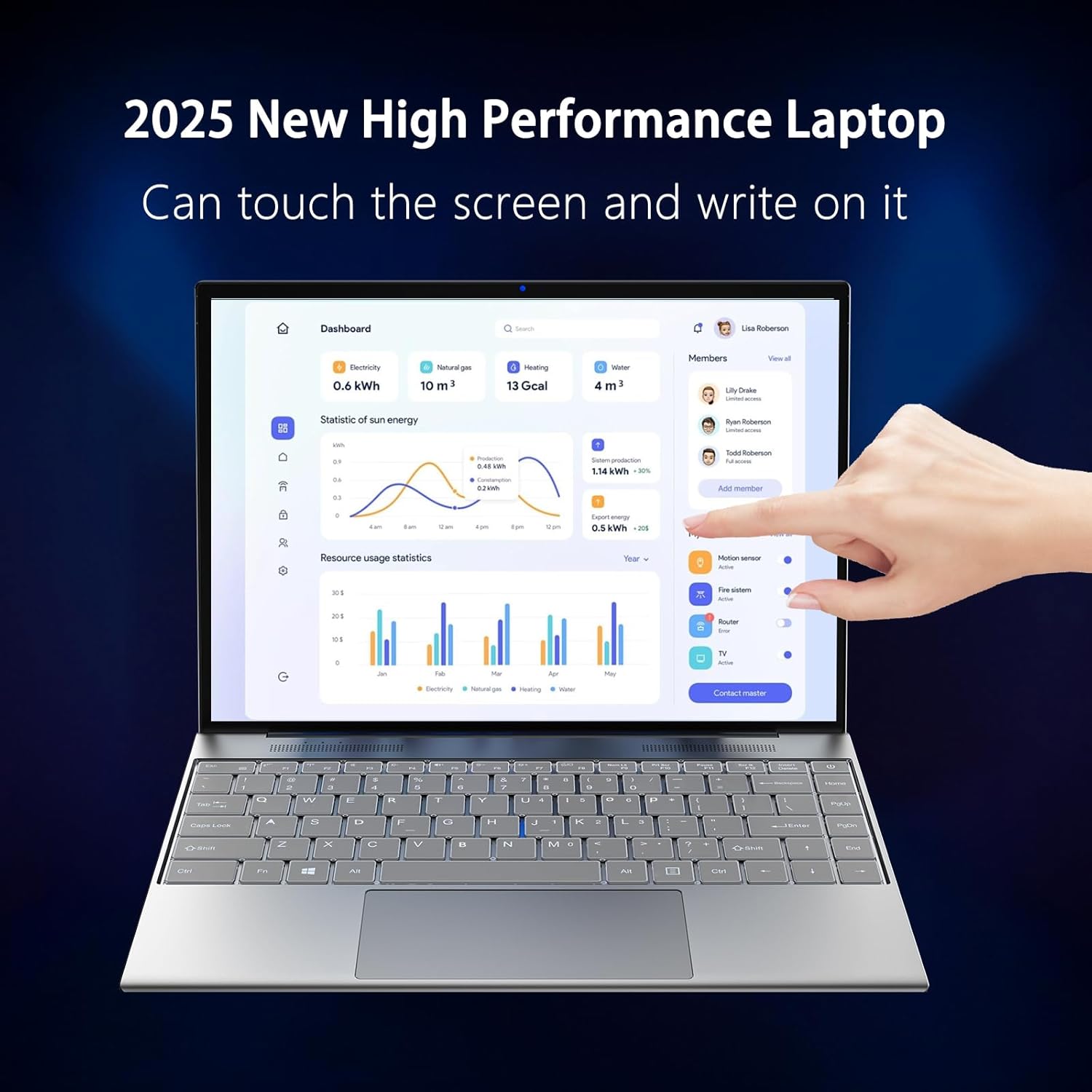 Morostron 13.5-inch Portable Touchscreen Laptop  (16GB RAM  512GB SSD)  3K (3000×2000) IPS  Celeron N5095 Processor up to 2.9 GHz  Backlit Keyboard  Fingerprint Unlocking  Win 11 Pro
