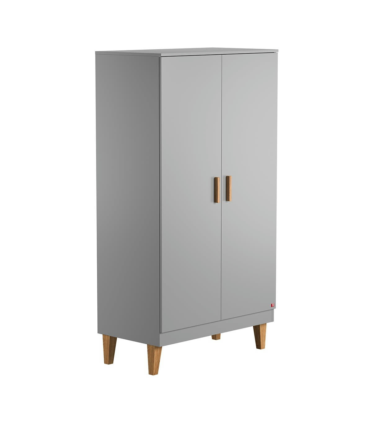 LOUNGE - Armoire 2 Portes avec 2 Étagères et 1 Penderie L100 x H186 cm