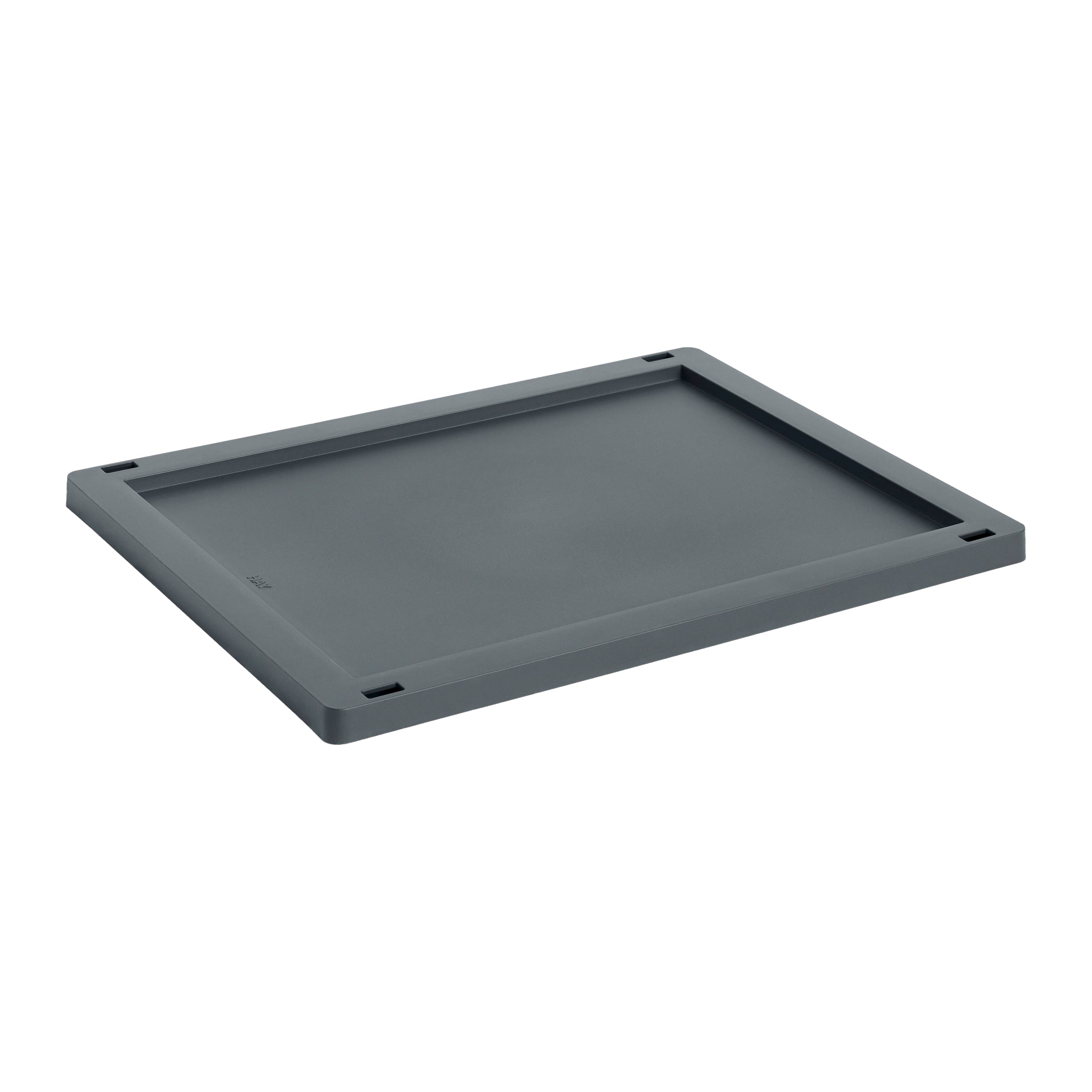 HAY Colour Crates Krat Deksel M - Rechthoekig - Charcoal