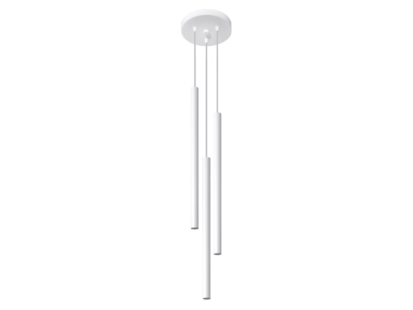 Lampa wisząca Pastelo50 cm 3-punktowa stalowa biała