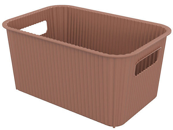 Panier de rangement en plastique mocha Vibes 4L