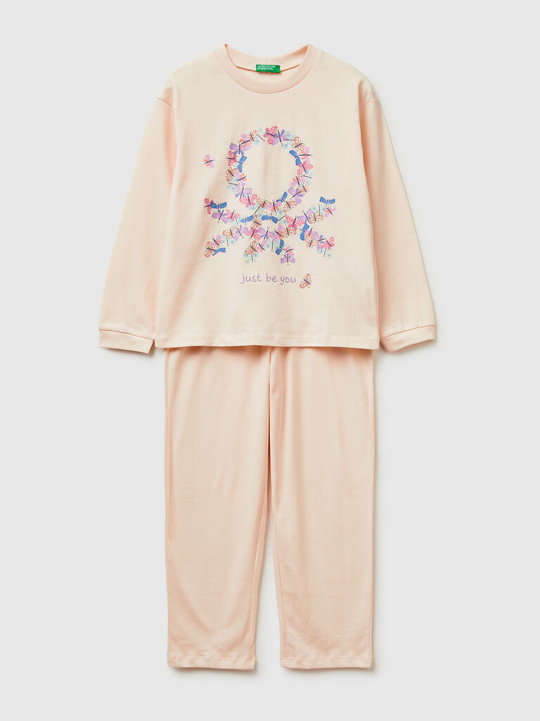 Soft pajamas with logo print