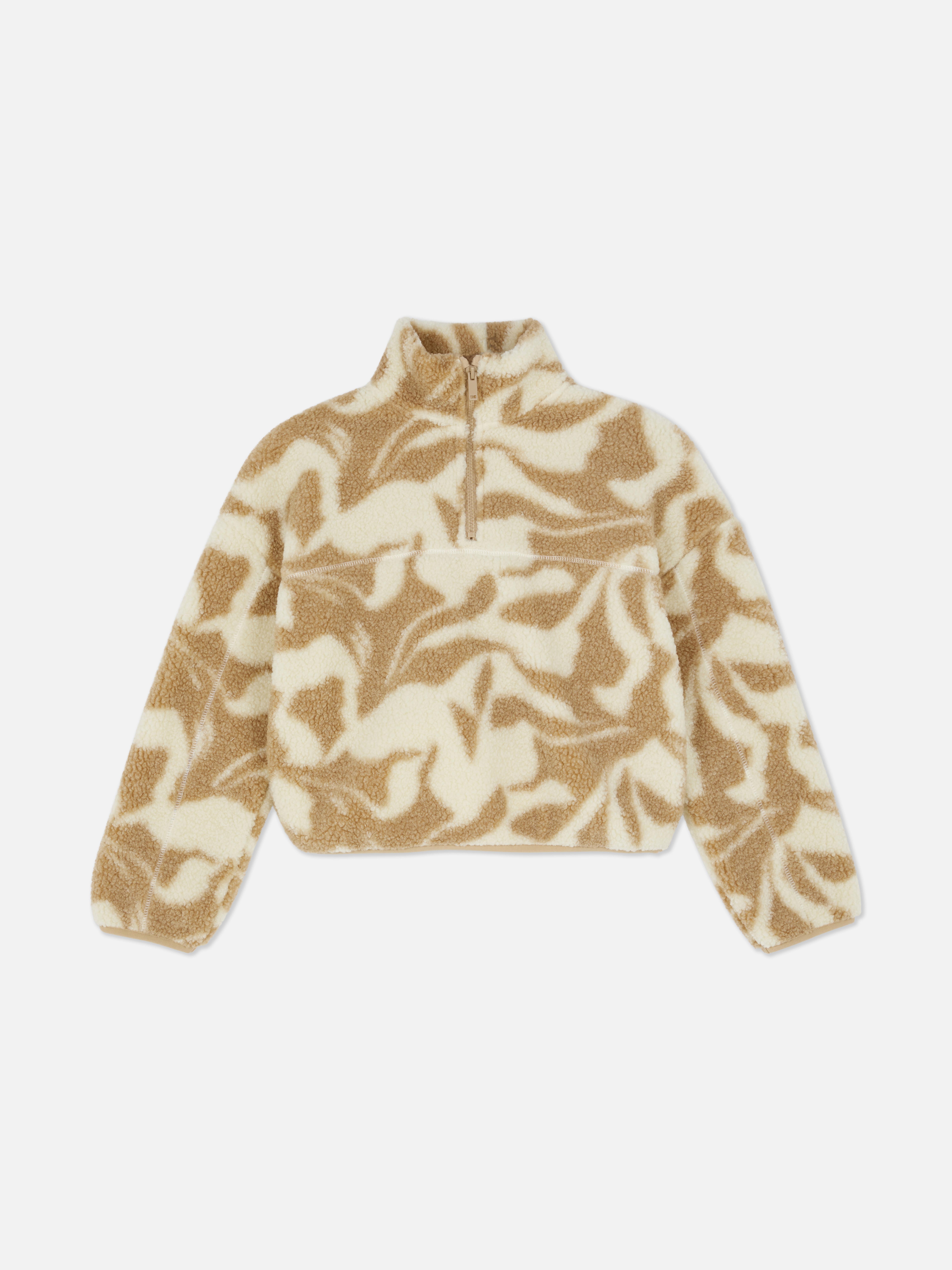 7-15yrs | Borg Half-Zip Funnel Neck Sweatshirt