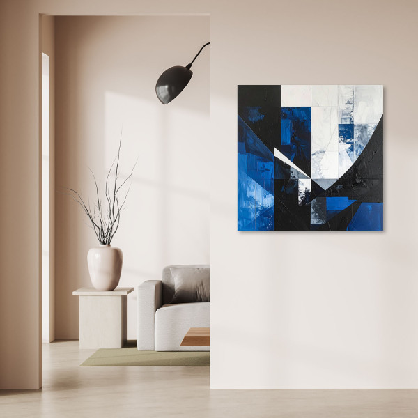 Obraz do salonu sypialni biura, Abstrakcja kształty geometryczne 20x20