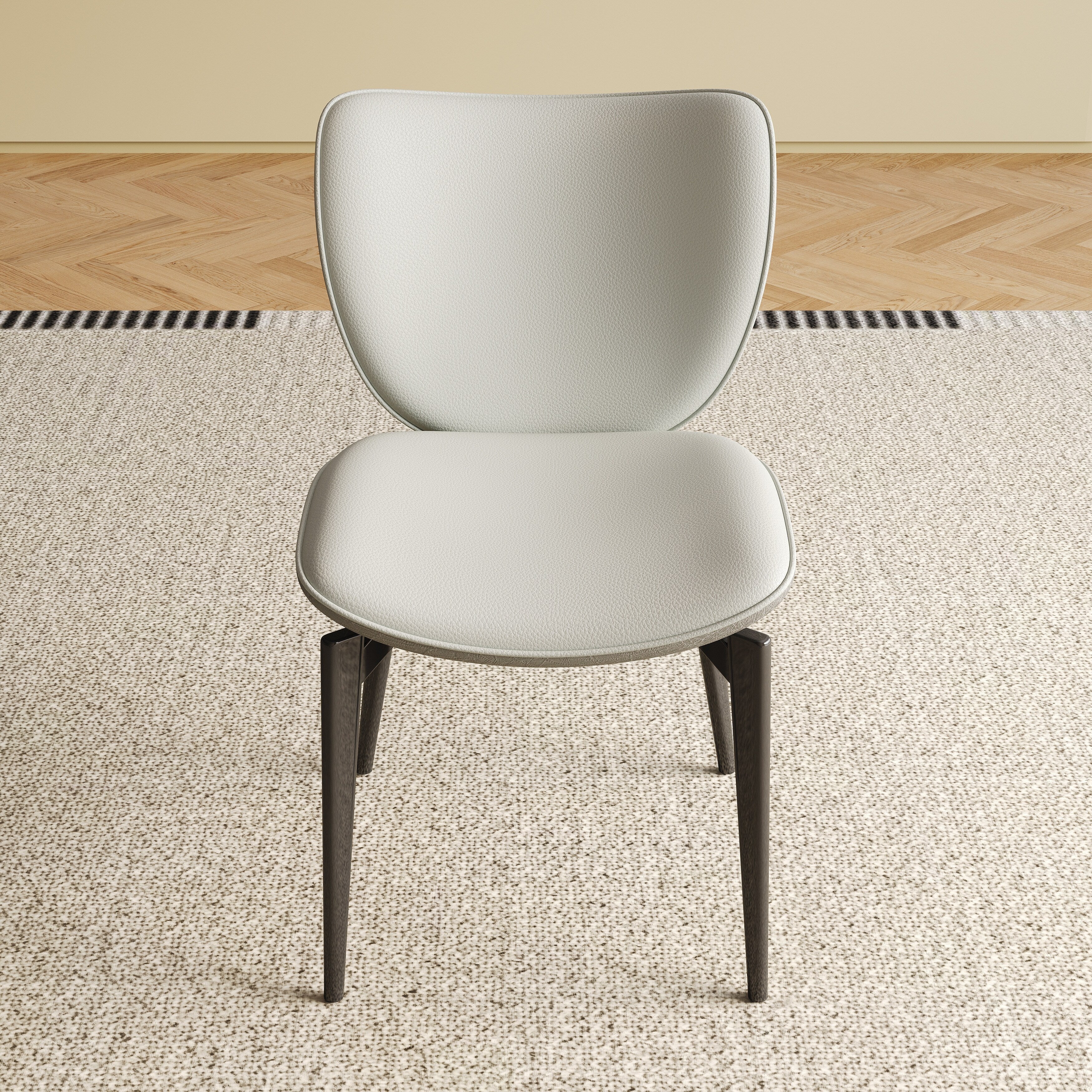 Dining Chairs Set of 2, Modern Design Home Chairs, PU Leather Metal Dining Chairs for Kitchen Dining Room