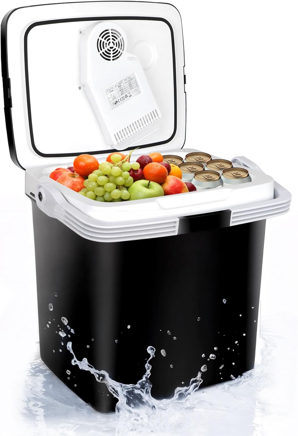 SUPER DEAL Pro 28QT(26L) Portable Electric Cooler and Warmer, Mini 12V DC Car Refrigerator Plug In Cooler Car Refrige for Camping, Fishing, Work Beach Picnic