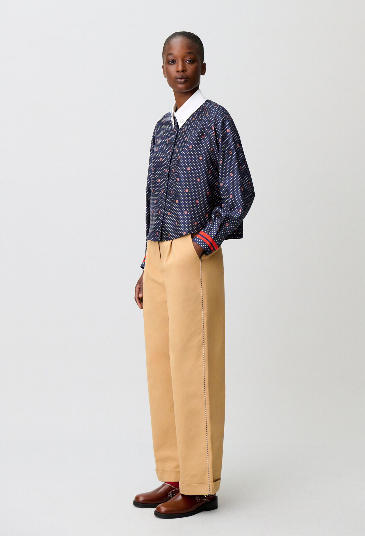 Chemise imprimée soie