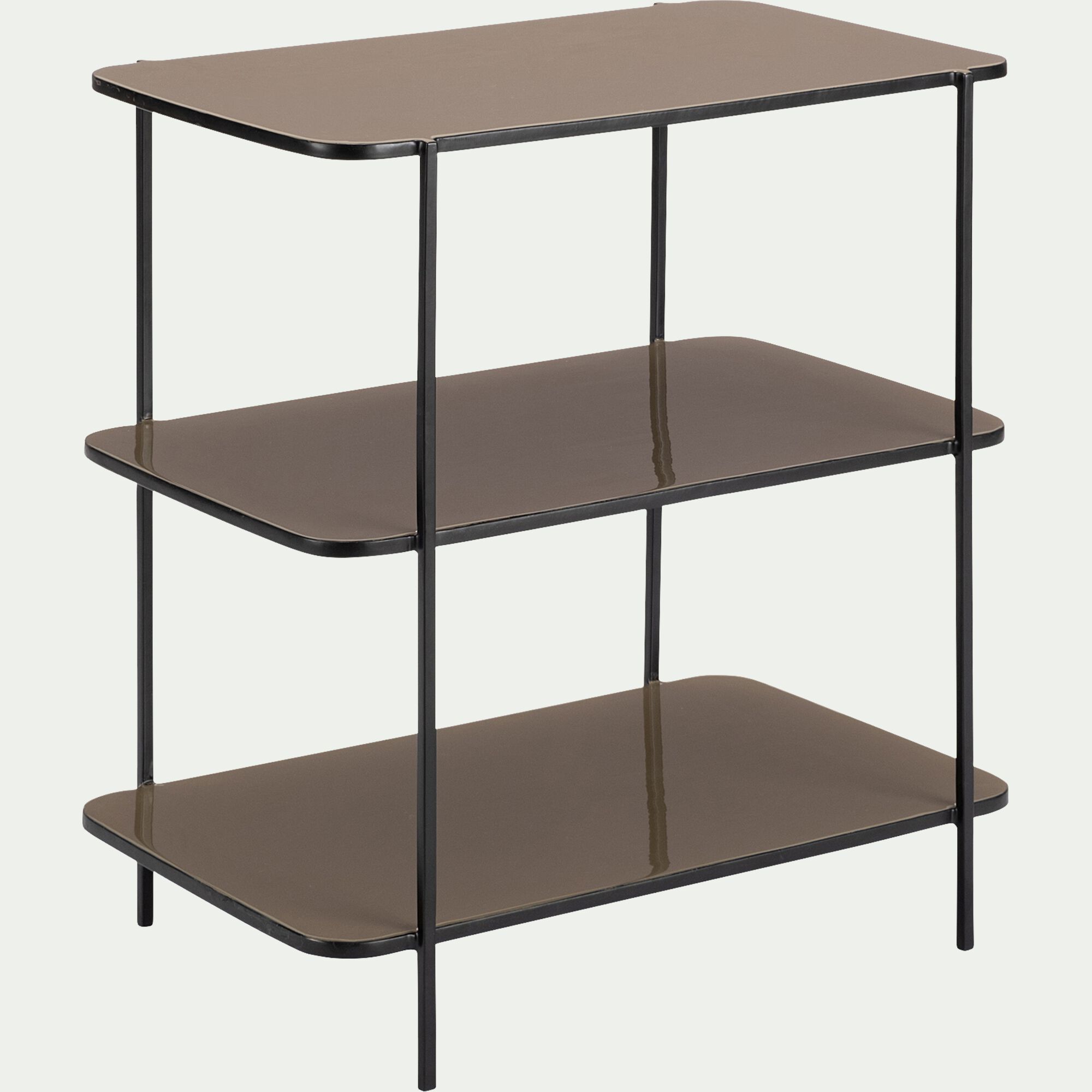 SANTOLINE - Bout de canapé en acier L30xH55cm - beige