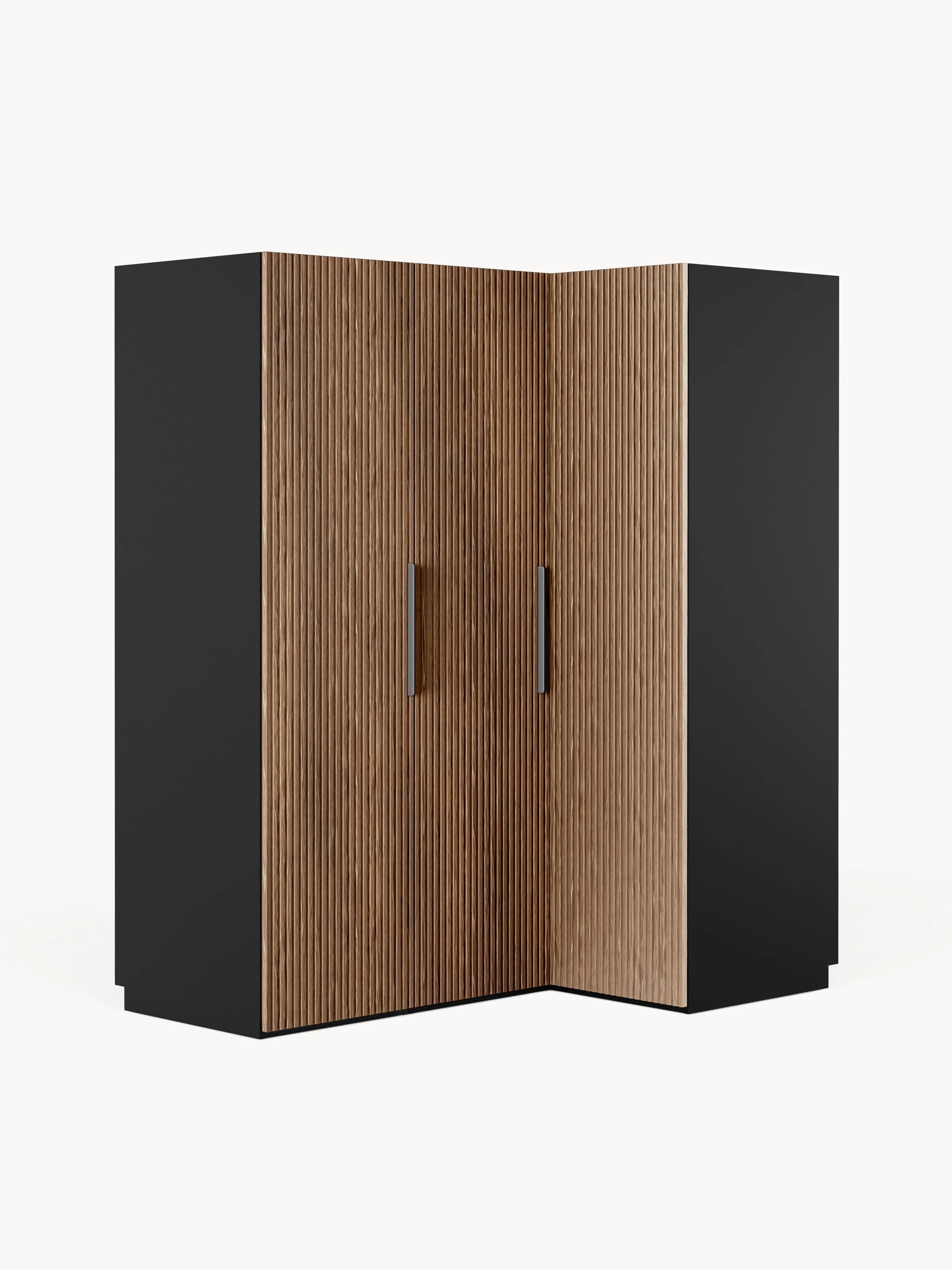Modularer Eck-Kleiderschrank Simone, 165 cm Breite, in verschiedenen Größen