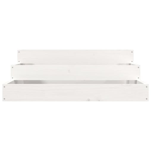 NNEVL Planter White 78x78x27 cm Solid Wood Pine