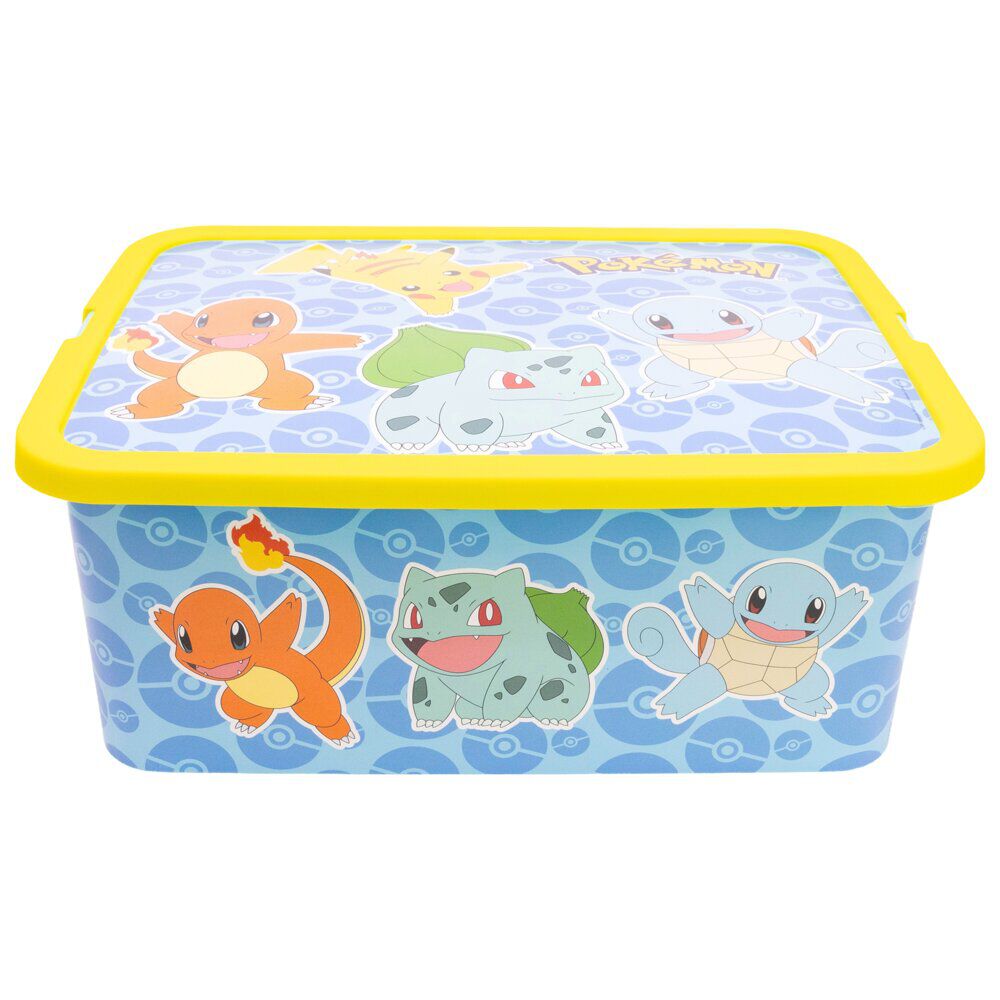 Box de rangement Pokémon 13L plastique bleu 40x30xH15,5cm
