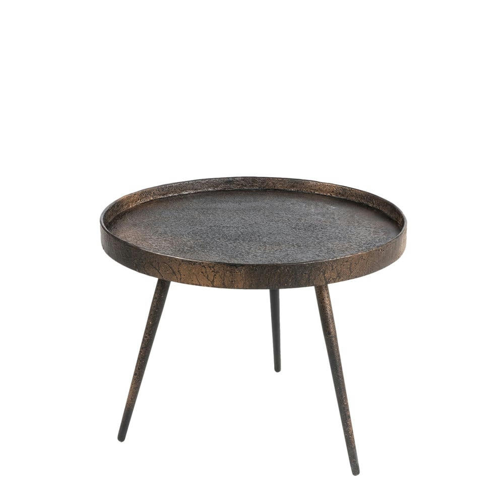 JONAMAI - Table basse ronde en métal D58cm bronze