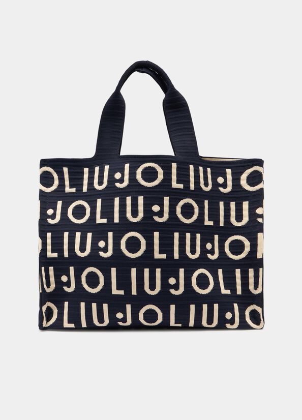 Borsa tote media in maglia