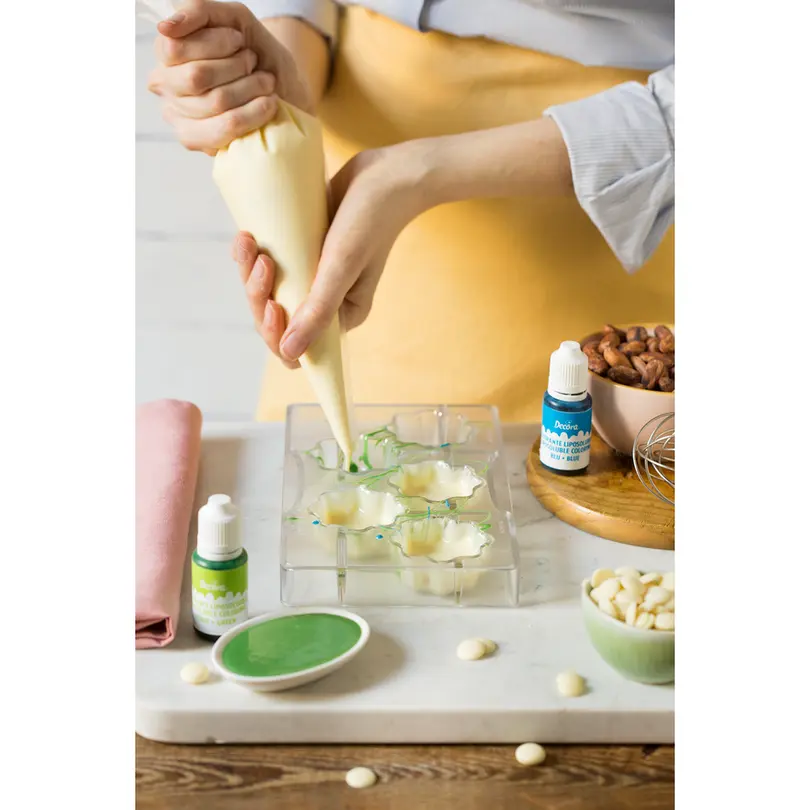 Backform Profi-Pralinen-Schokoladenform kleine Blumen mit Sockel