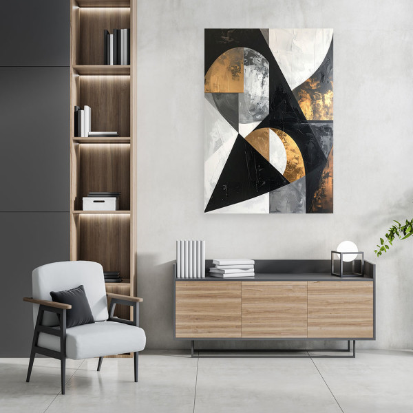 Obraz do salonu sypialni, Abstrakcja tekstura figury geometryczne 20x30