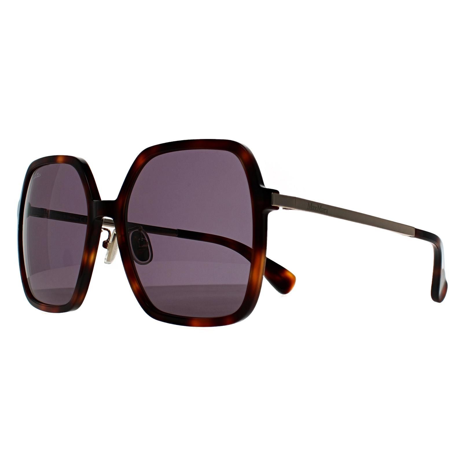 Max Mara Square Dark Havana Smoke Grey MM0059-D