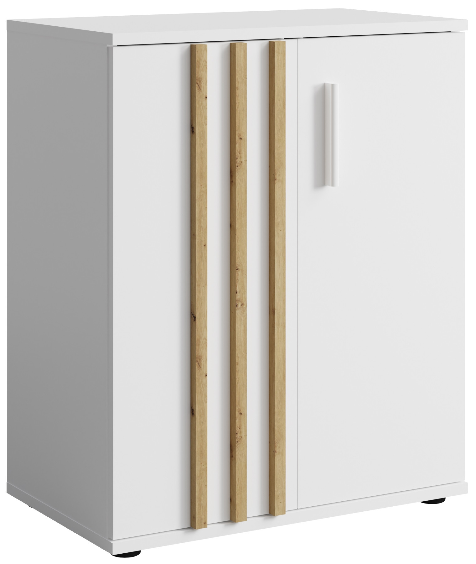 Komoda 60 cm dwudrzwiowa z lamelami TALLY biała