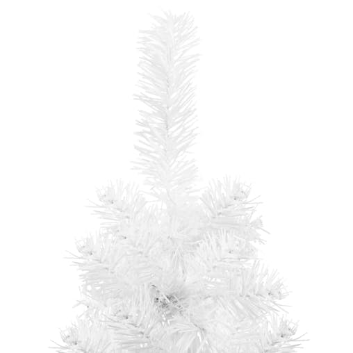 NNEVL Slim Artificial Half Christmas Tree with Stand White 180 cm