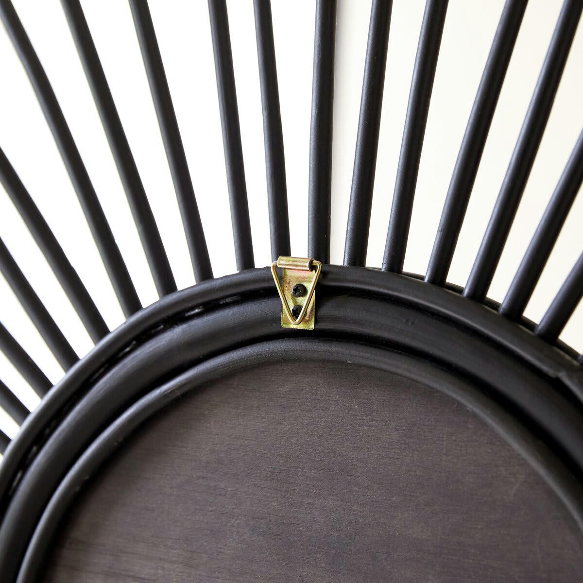 ISIDORE - Miroir en rotin noir 80 cm