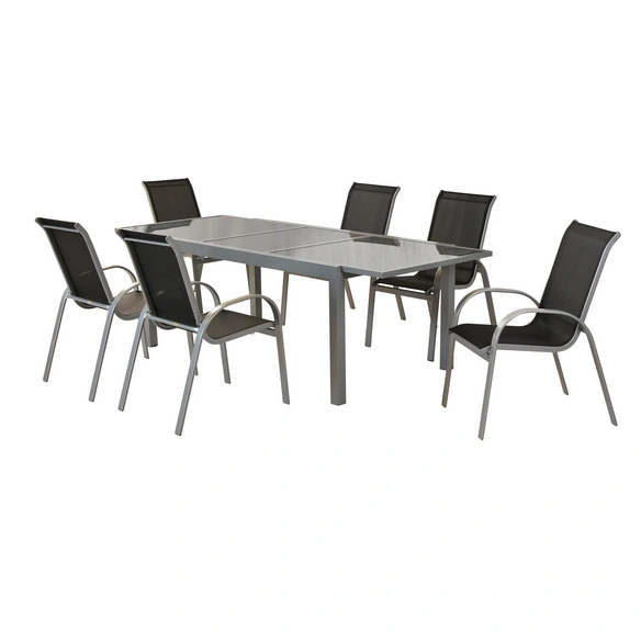Gartenmöbelset »Amalfi«, 6 Sitzplätze, Aluminium/Textil
