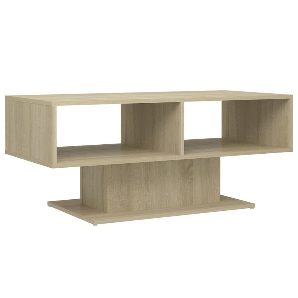 Stolik Kawowy Ława Stół Brązowy 103.5x50x44.5 Półka Do Salonu Do Pokoju