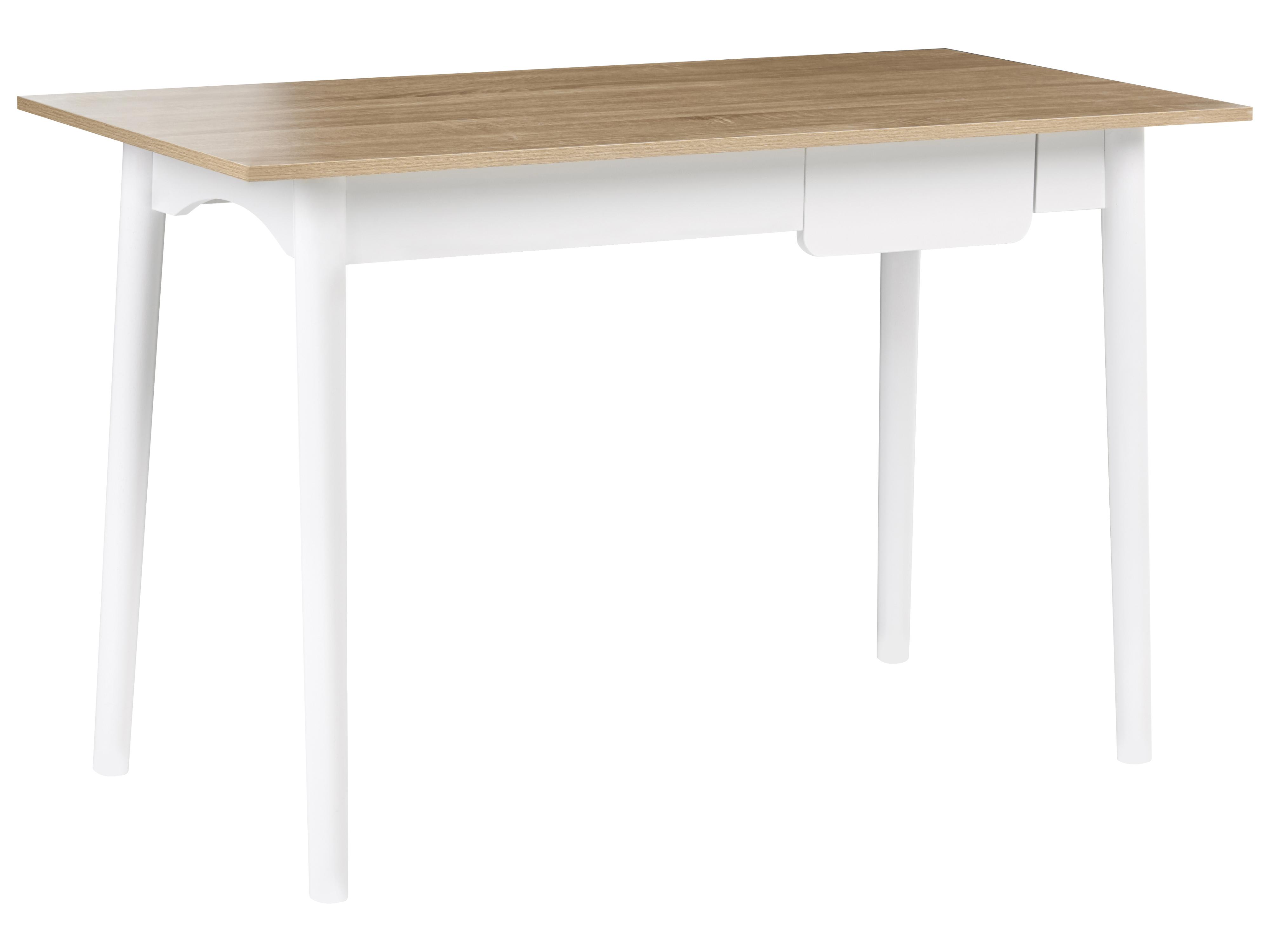 Home Office Desk VITRION Light Brown/ White 120 cm 60 cm