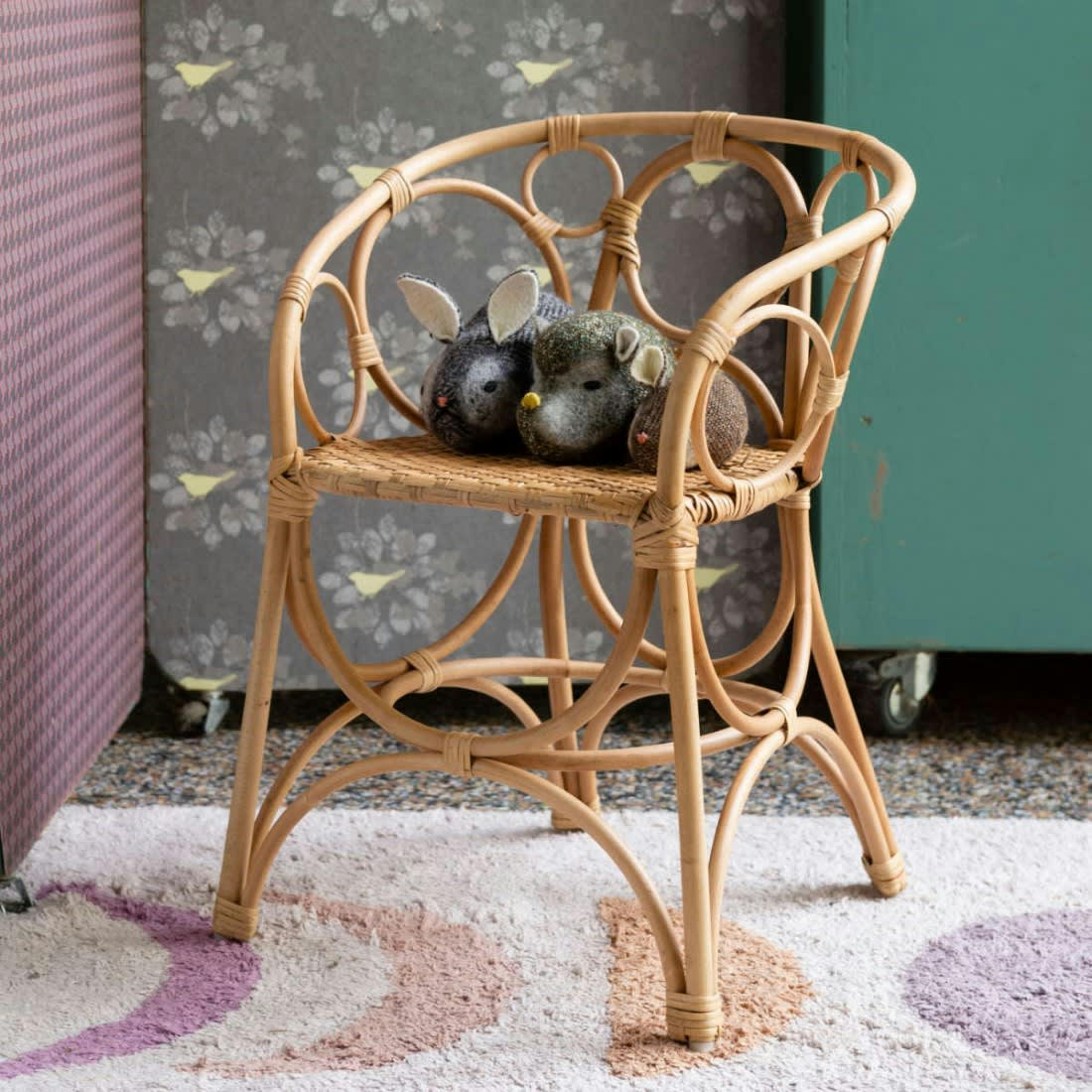 GINGKO BULLES - Fauteuil enfant en rotin