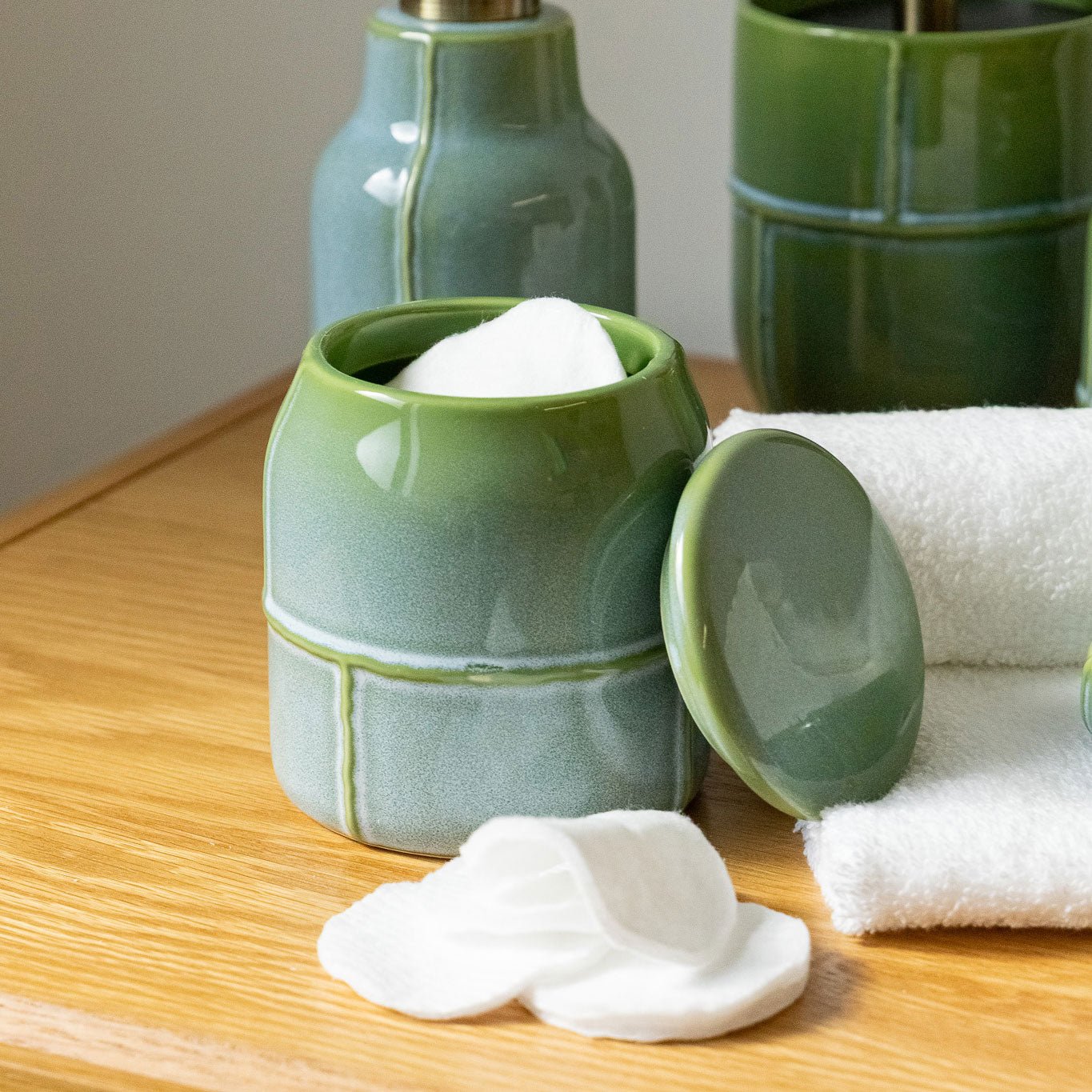 Caixa de Cerâmica Verde IOS