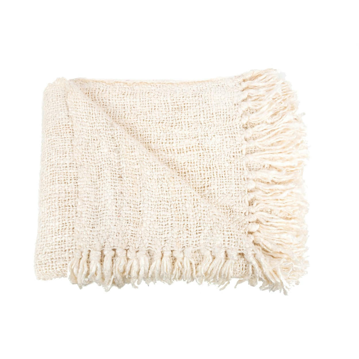 OH MY GEE - Plaid en coton crème