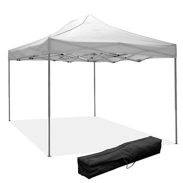 Gazébo pliable pliable 3x4,5 Blanc recouvert de PVC imperméable