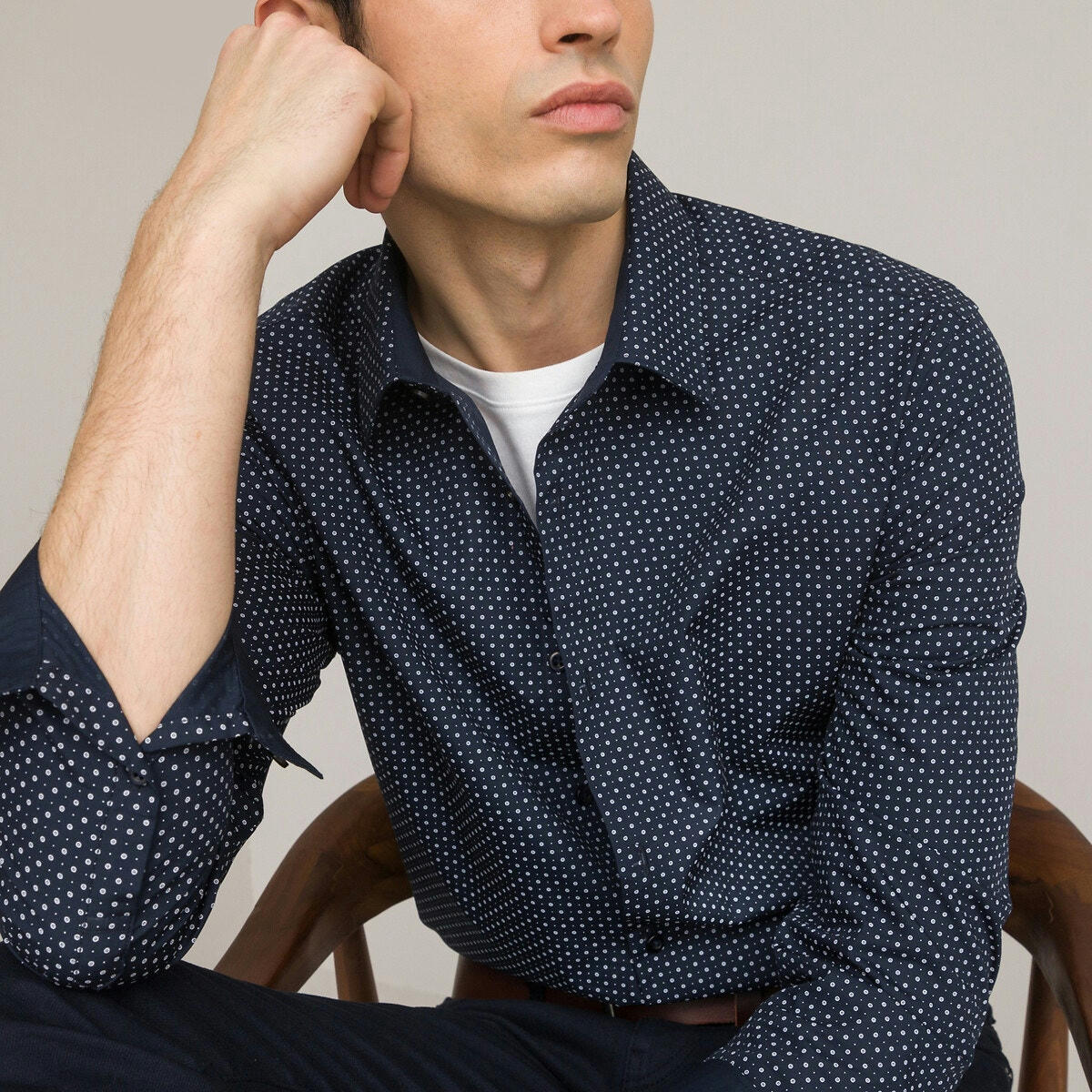 Chemise slim, manches longues
