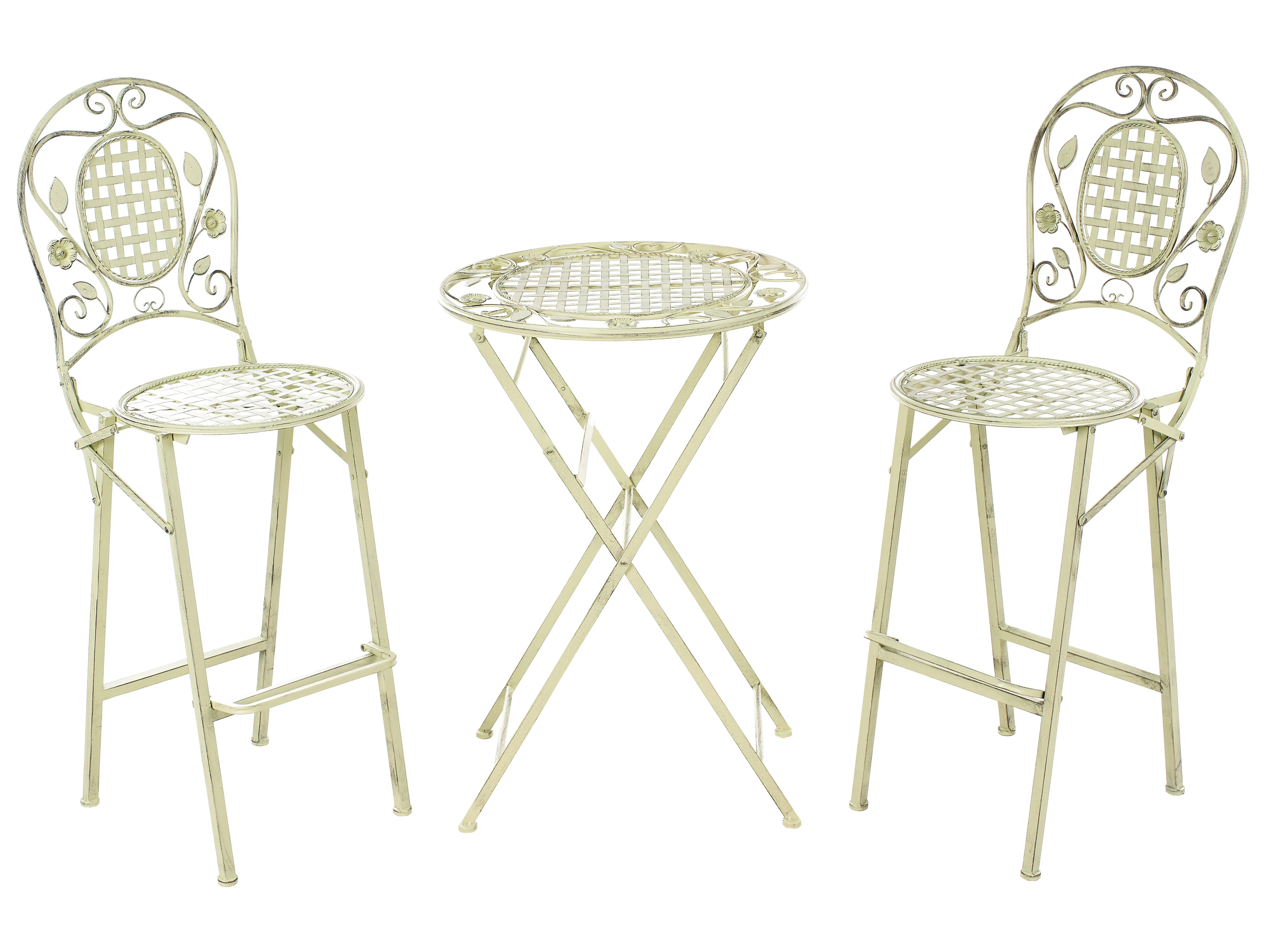 Garden Bar Set Folding BIVIO Metal Light Green