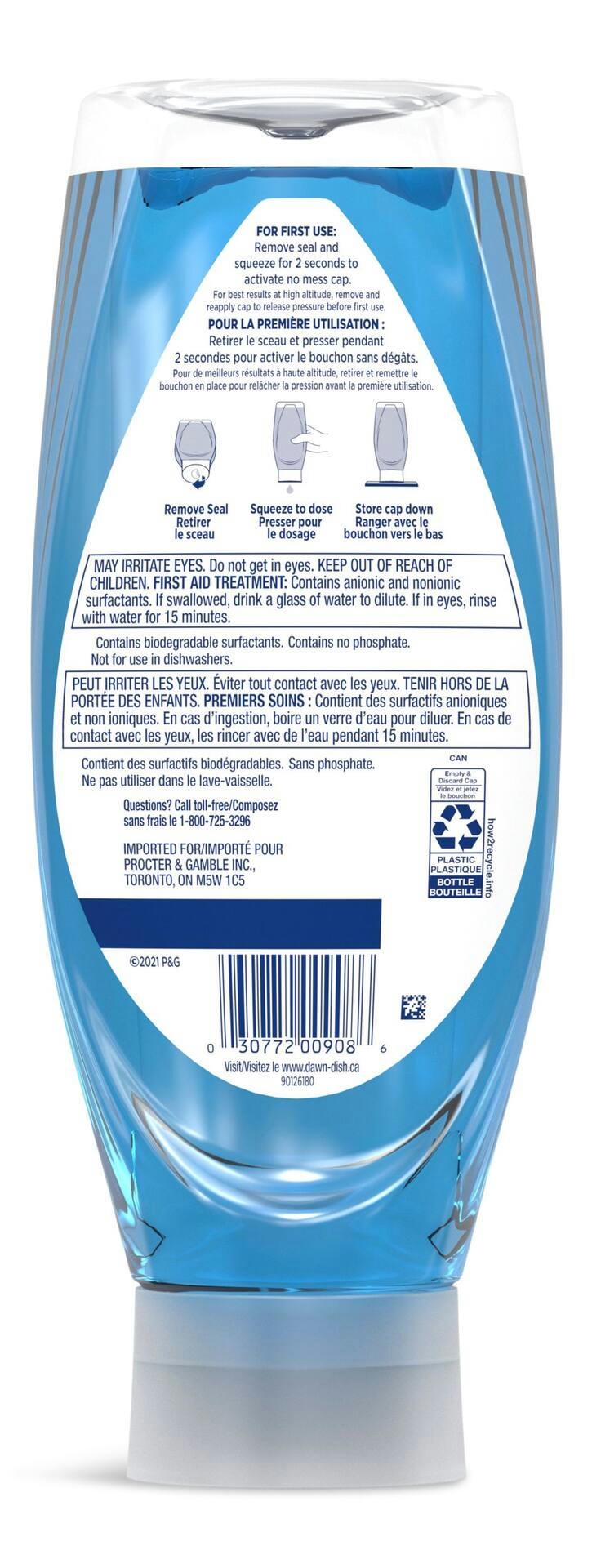 Dawn EZ-Squeeze Ultra Dish Soap Dishwashing Liquid, Original, 650 ml