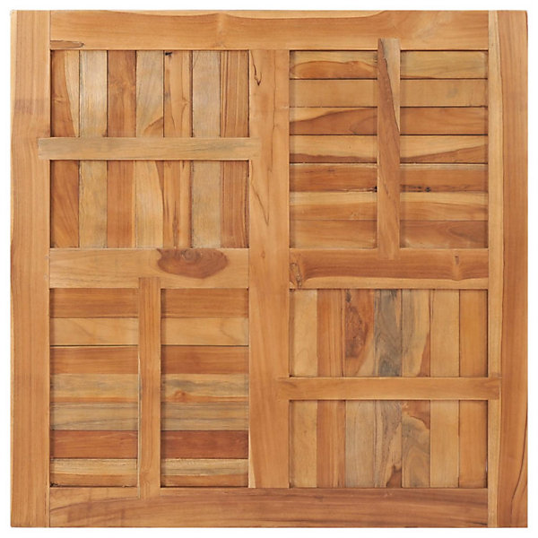 Dessus de table Bois de teck solide Carré 90x90x2,5 cm