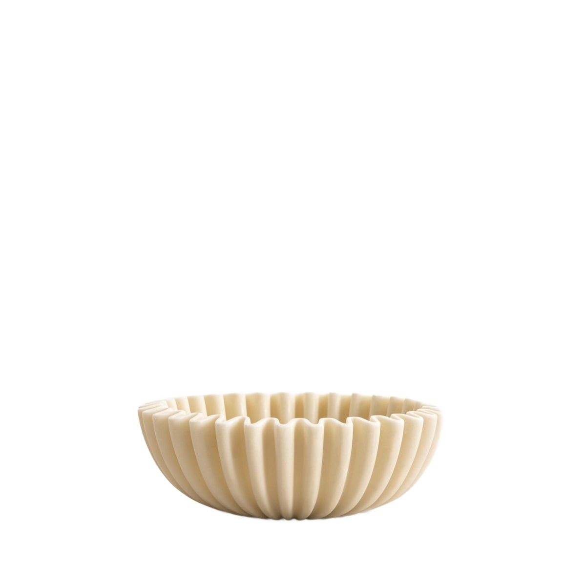 Misa dekoracyjna AUREA o promienistym wzorze ecru 20x20x6,5 cm HOMLA