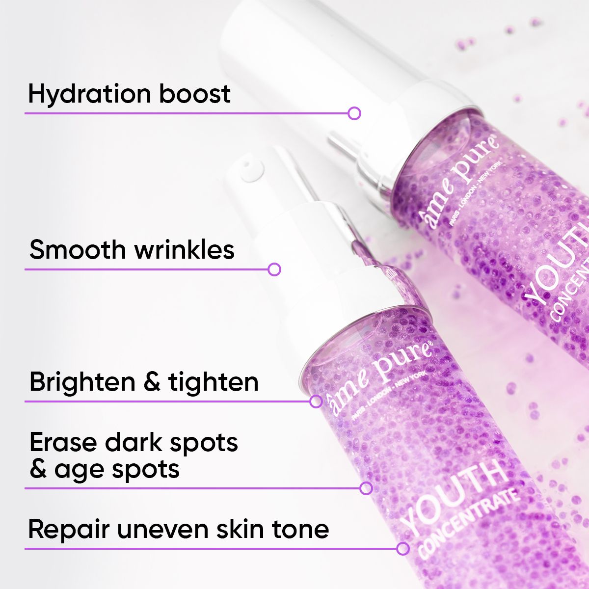 âme pure YOUTH CONCENTRATE – Face Serum With 42% Actives, Hyaluronic Acid, Anti-Aging