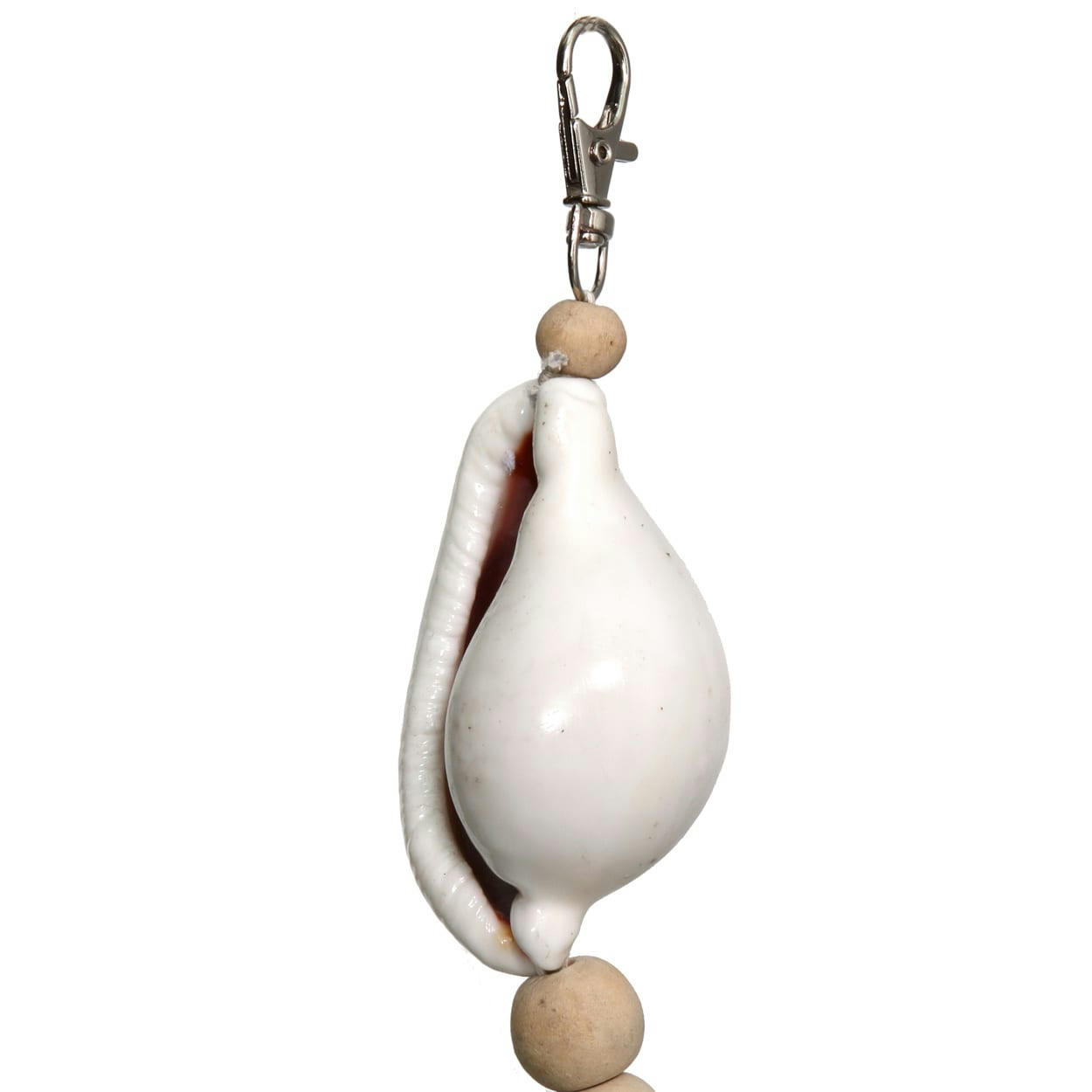 TOGIAN - Porte-clés en coton et coquillage noir