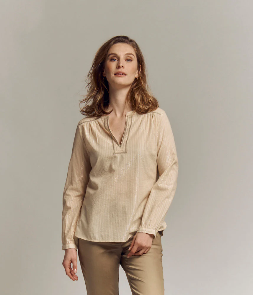 Blouse détails brodés CLARENCE/82184/009