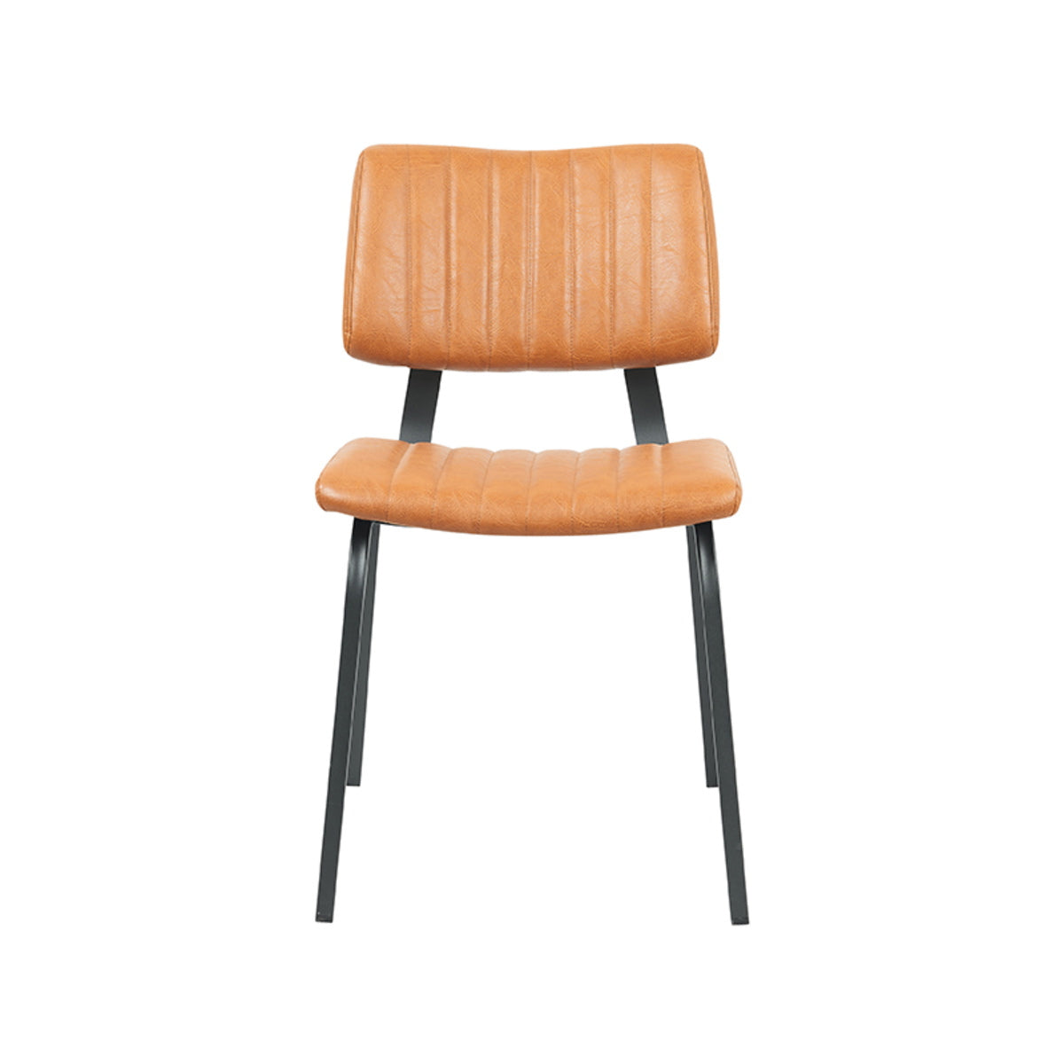 LABEL51 Eetkamerstoel Gusto - Cognac PU-Leer - Set van 2